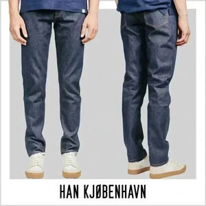 Men's Han Kjobenhavn Tapered Unwashed Jeans | Blue | Sz: 33